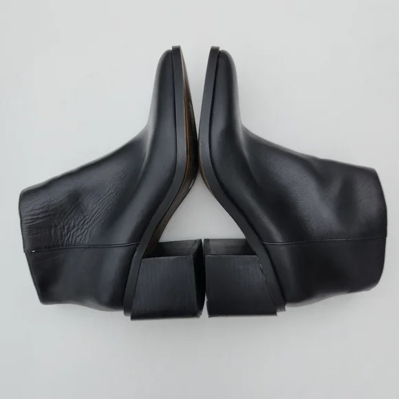 Vince Camuto Kelmi Leather Black Ankle Booties Size 8.5 - Picture 8 of 15